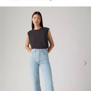 Levi’s Light Blue Ribcage Straight Ankle Jeans